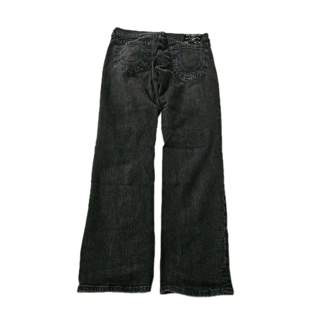 True Religion Jeans Mens 32 x 32 Black Ricky Relaxed Straight Leg Festival
